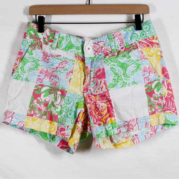 Lilly Pulitzer Pants - Lilly Pulitzer Callahan Patchwork Shorts Green Size 4